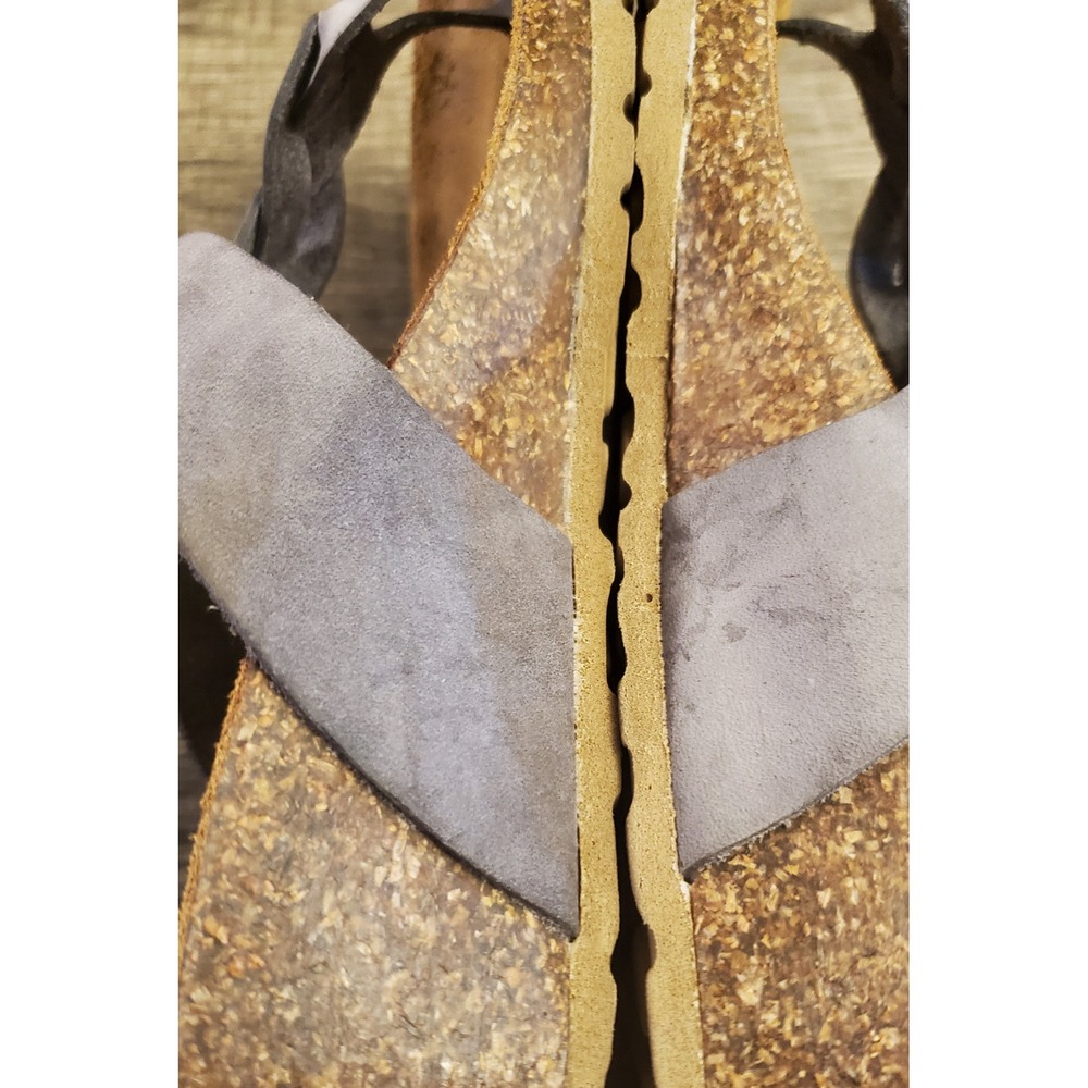 Mila Paoli Braided Cork Wedge Sandals Women's Size‎ 7 Blue - Picture 6 of 12